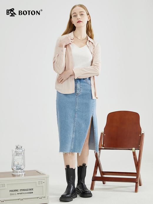 【速干防晒】波顿三季女装户外运动休闲长袖净色长袖衬衫LS833123 商品图3