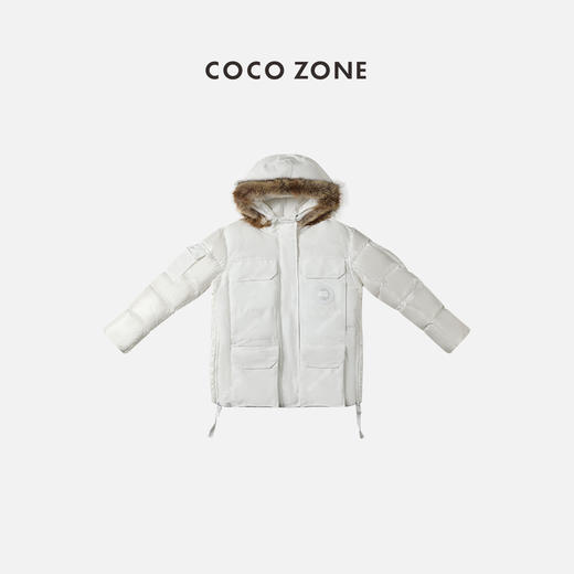 COCO ZONE"极寒系列"90鹅绒连帽毛领拉链羽绒服23C30069 商品图1