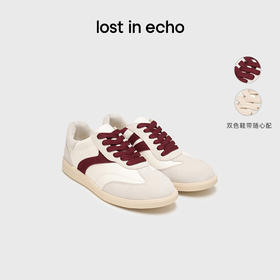 [捡漏价]lost in echo2024年夏季新款美式复古银色扭转鞋面休闲鞋德训鞋女