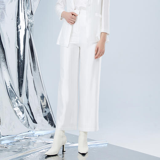 EITIE爱特爱秋季新款气质通勤百搭显瘦高腰直筒裤女7505208 商品图10