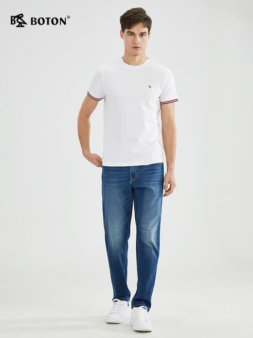 【沁凉舒适】波顿男士中蓝色直筒牛仔长裤子百搭高端ME858123 商品图2