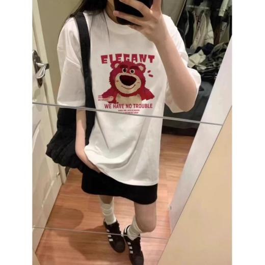 【39.9到手2件】韩国情侣印花T恤丨冰丝凉感 宽松慵懒 男女款T恤 商品图0