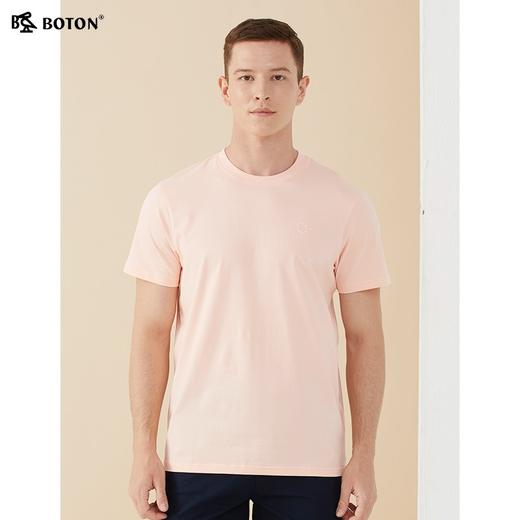 【第2件半价！尾货清仓不退换】[长绒棉]波顿夏季短袖冰感美式休闲t恤男士纯色棉高端圆领体恤衫MT885221 商品图4