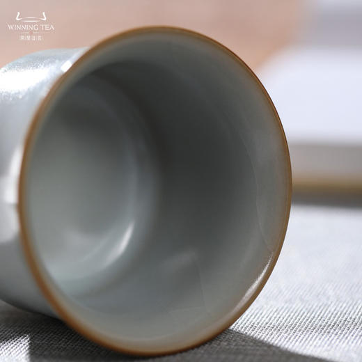 问鼎汝瓷复刻款月白竹律杯（大） 商品图3