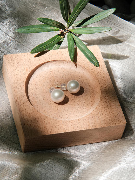 盛唐牡丹 |大点位白珠珍珠耳钉[特价品] 商品图0