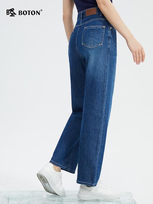 波顿女士春夏宽松直筒牛仔裤棉弹舒适直筒高端休闲长裤子LE316124 商品图1
