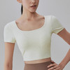 【限时秒】YOGACODE【火树银花系列】2024 方领性感露背短款运动T恤跑步健身上衣DST716 商品缩略图1