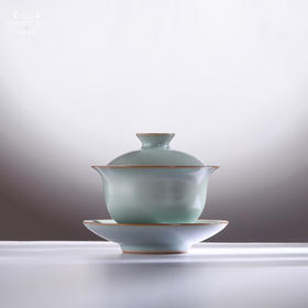 问鼎汝瓷复刻款天青正德盖碗（大） （缺货）