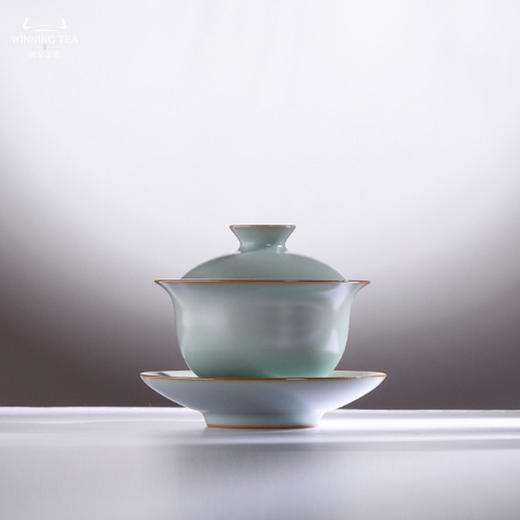 问鼎汝瓷复刻款天青正德盖碗（大） （缺货） 商品图0