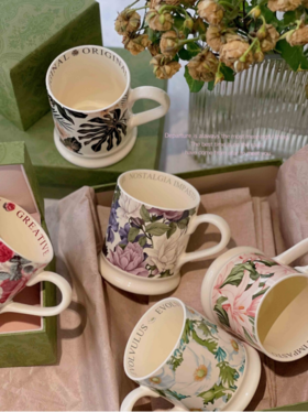 🌈【YOOHOPE法式复古风庄园马克杯】🔺采用陶瓷材质，材质安全，耐高温杯身线条流畅，手感舒适❤️