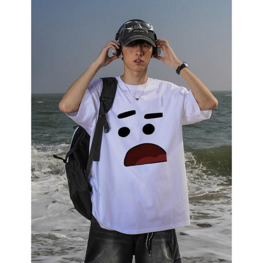 【39.9到手2件】韩国情侣印花T恤丨冰丝凉感 宽松慵懒 男女款T恤 商品图1