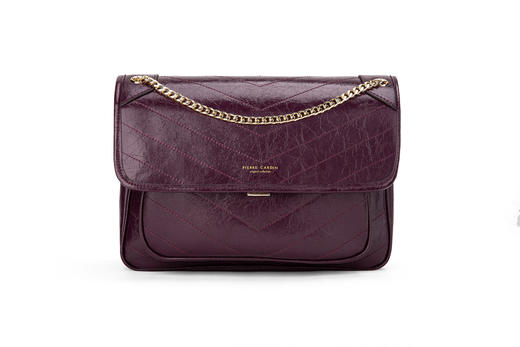 皮尔卡丹‘魅力油蜡皮’系列时尚翻盖单肩包女包 商品图11