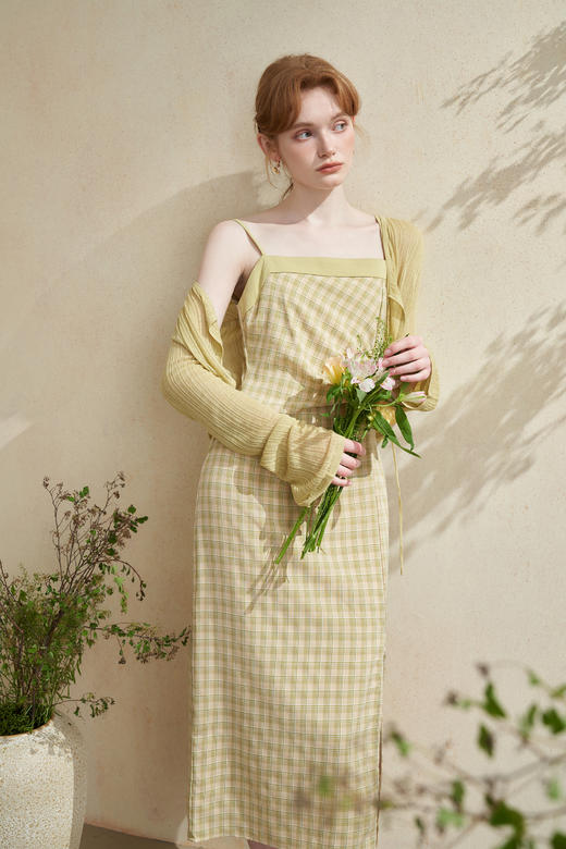 西遇法式复古优雅女士长袖套装夏季新款休闲慵懒显瘦百搭裙子D2241846 商品图2