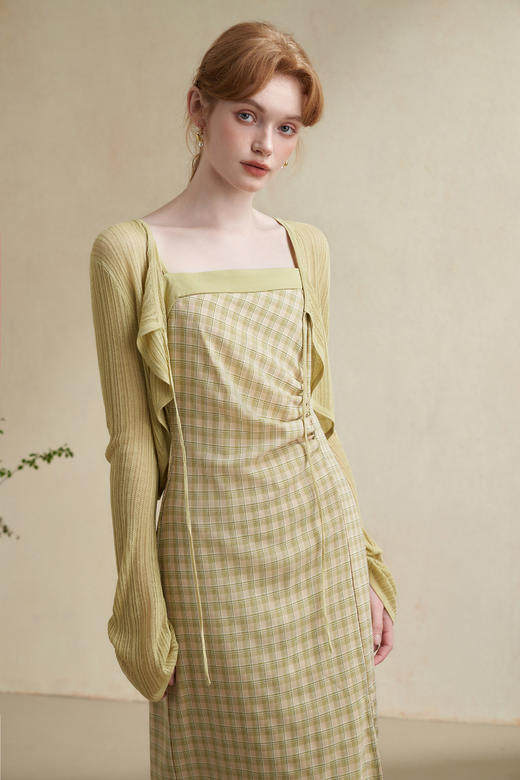 西遇法式复古优雅女士长袖套装夏季新款休闲慵懒显瘦百搭裙子D2241846 商品图4