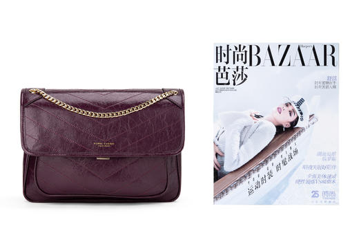 皮尔卡丹‘魅力油蜡皮’系列时尚翻盖单肩包女包 商品图12