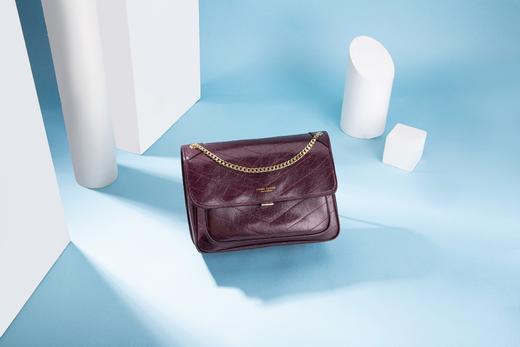 皮尔卡丹‘魅力油蜡皮’系列时尚翻盖单肩包女包 商品图3