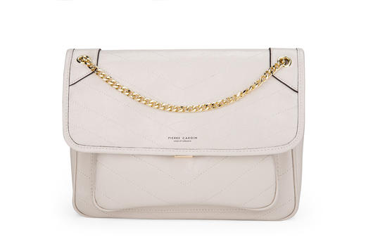 皮尔卡丹‘魅力油蜡皮’系列时尚翻盖单肩包女包 商品图7