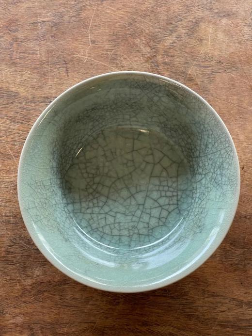 河南青瓷天青釉折沿大碗 ，1980年代后期，顺丰包邮 商品图2