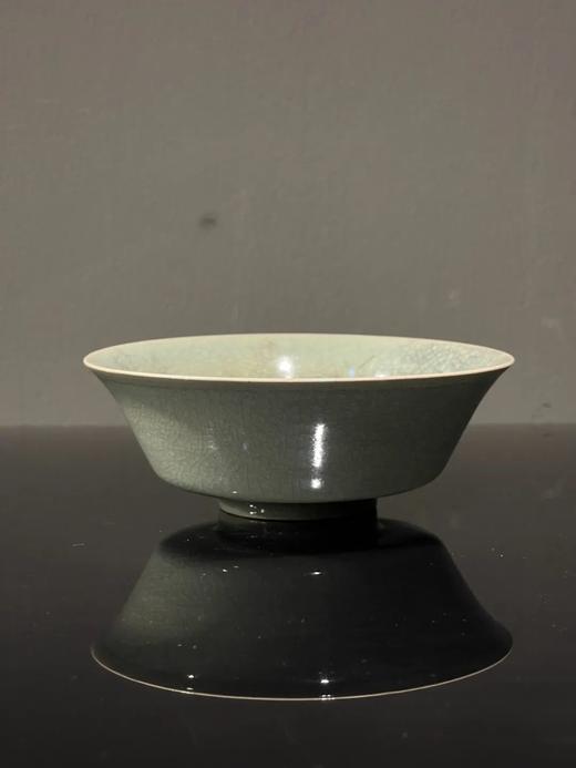 河南青瓷天青釉折沿大碗 ，1980年代后期，顺丰包邮 商品图12