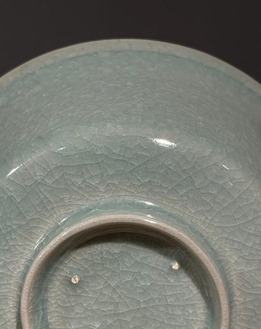 河南青瓷天青釉折沿大碗 ，1980年代后期，顺丰包邮 商品图9