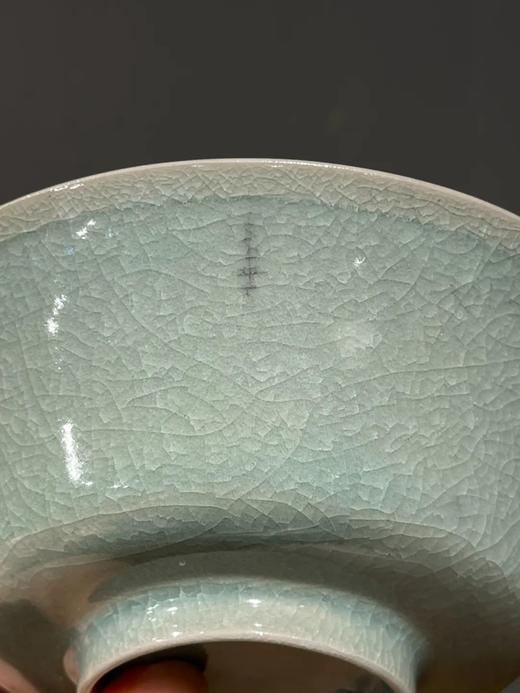 河南青瓷天青釉折沿大碗 ，1980年代后期，顺丰包邮 商品图11