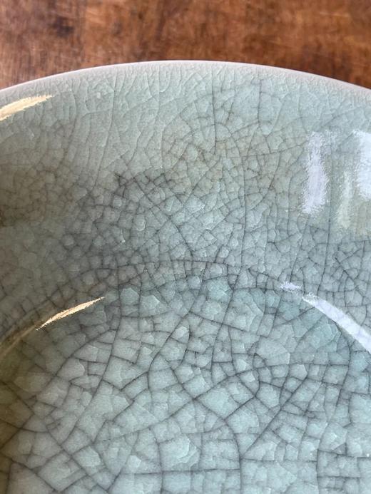 河南青瓷天青釉折沿大碗 ，1980年代后期，顺丰包邮 商品图4
