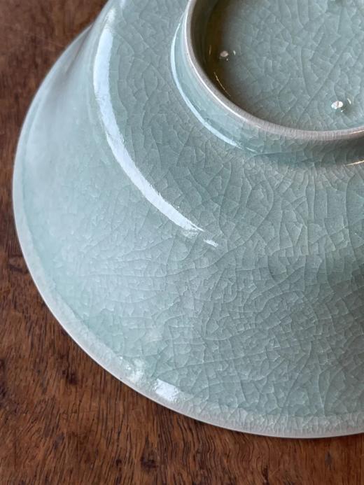 河南青瓷天青釉折沿大碗 ，1980年代后期，顺丰包邮 商品图13