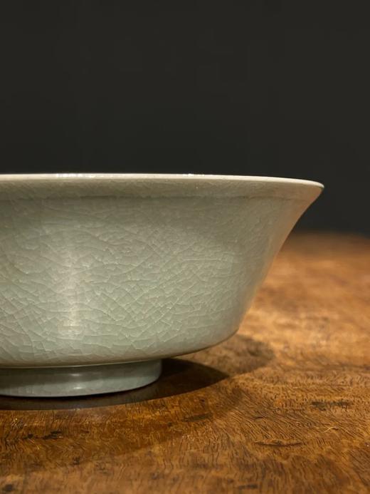 河南青瓷天青釉折沿大碗 ，1980年代后期，顺丰包邮 商品图8