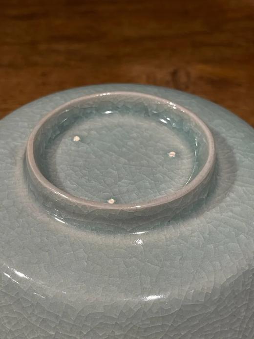 河南青瓷天青釉折沿大碗 ，1980年代后期，顺丰包邮 商品图10