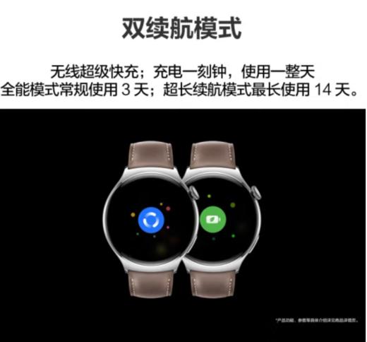 华为WATCH 4华为手表智能手表呼吸健康研究一键微体检华为运动手表幻月黑支持龙年表盘 商品图6