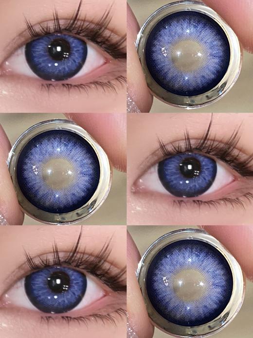 winni日抛 D26玛瑙贝壳/D27雪蓝水母/D28蜜茶珊瑚 14.5mm 一盒十片 日抛无售后！！ 非离子  灰/蓝/棕 商品图3