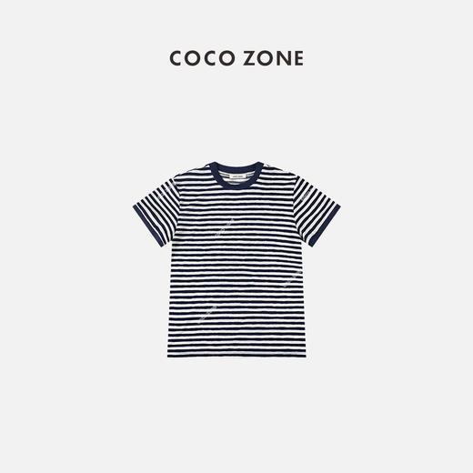 COCO ZONE 夏季新款圆领条纹短袖T上衣   23C18867 商品图0