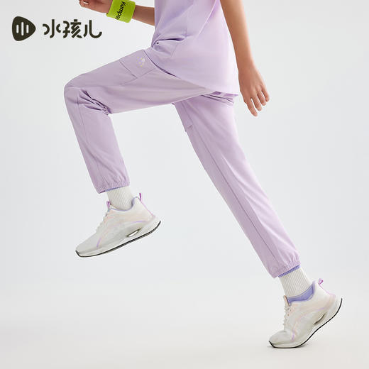 水孩儿童装夏季新款儿童凉感速干裤男童轻薄舒适裤子女孩简约纯色运动裤 商品图5