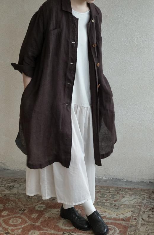 KHADI&CO 亚麻轻薄长衬衫外套(EARTH2 Linen Coat) 商品图6