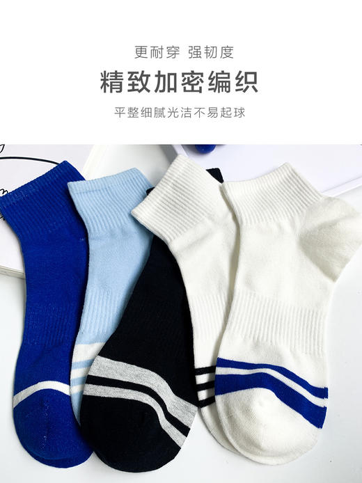 足装秀24新款夏季男士短袜棉质百搭轻薄透气吸汗短邦运动男袜子 商品图2