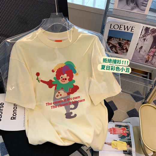 【热卖中！69.9/任选两件】少女套头小香风纯棉短袖t恤女夏季慵懒风印花圆领ins，简约基础款 好搭不显胖。ry 商品图5