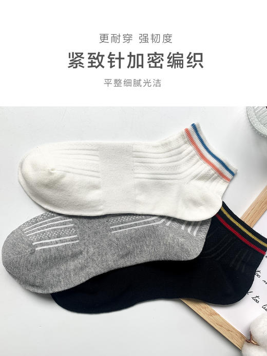 足装秀24新品夏天男士短袜棉质薄棉百搭轻薄透气网眼船袜男袜子 商品图2