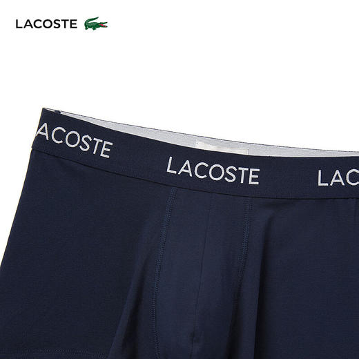 Lacoste法国鳄鱼男士新款时尚简约舒适柔软平角裤内裤3件装5H7686-10 商品图4
