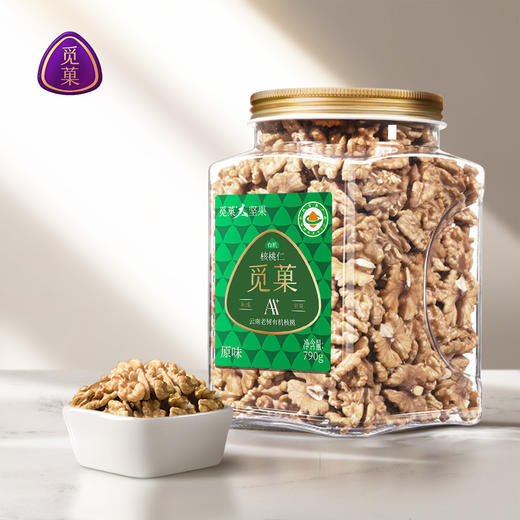 觅菓AA+特大颗粒云南有机核桃仁790g罐装大坚果休闲零食 商品图3