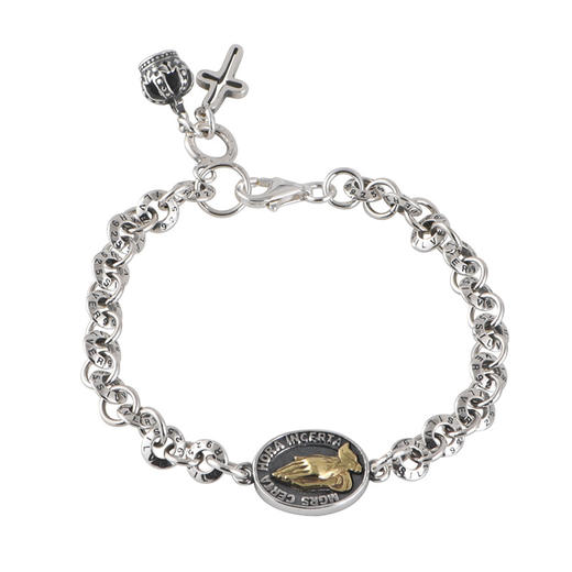 【皇冠之夜】S925银复古十字花皇冠圆环手链【SCH-SY40723】 商品图4