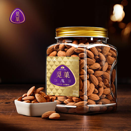 觅菓NP大颗粒大巴旦木仁500g罐装A+/AA+/AAA+颗粒原味品质大坚果 商品图6