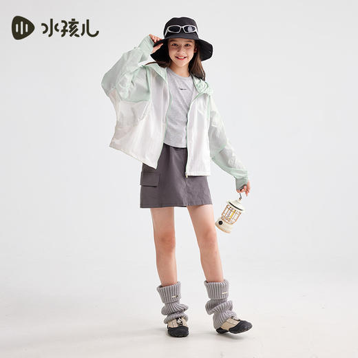 水孩儿童装夏季新款女童防晒凉感外套儿童轻薄柔软防紫外线宽松上衣 商品图2