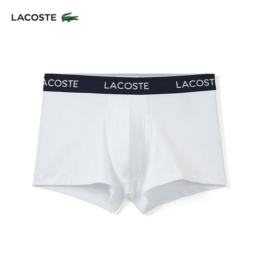 Lacoste法国鳄鱼男士新款时尚简约舒适柔软平角裤内裤3件装5H7686-10 商品图3