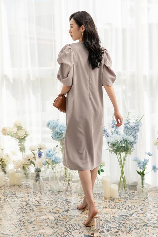 Le Malene 褶皱泡泡袖连衣裙 13152 商品图2