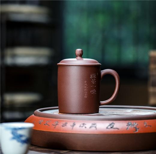 禅茶一味紫砂盖杯 商品图2