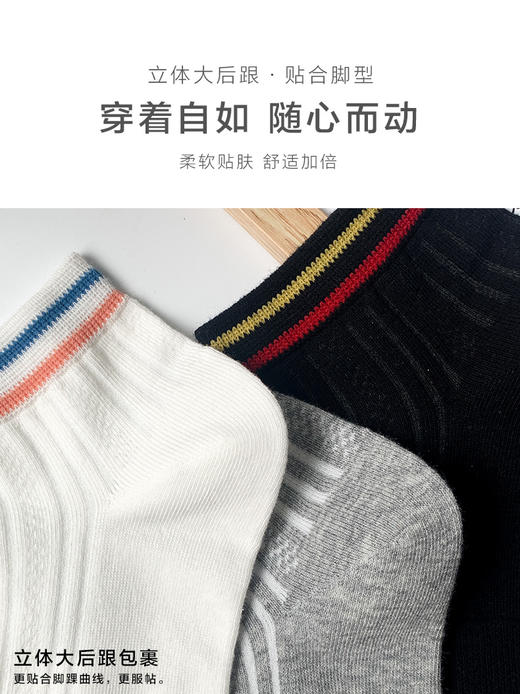足装秀24新品夏天男士短袜棉质薄棉百搭轻薄透气网眼船袜男袜子 商品图5