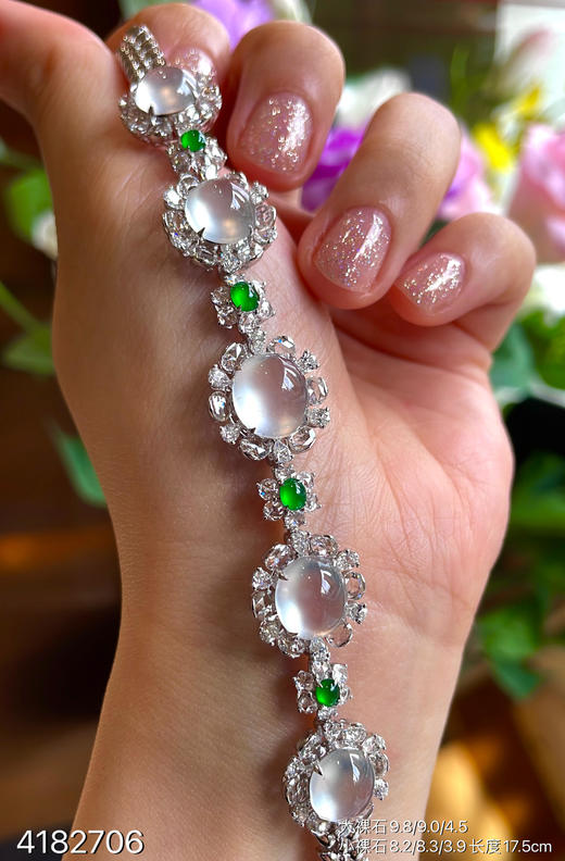 玻璃种蛋面套链【4182706】具体价格微信咨询 商品图3