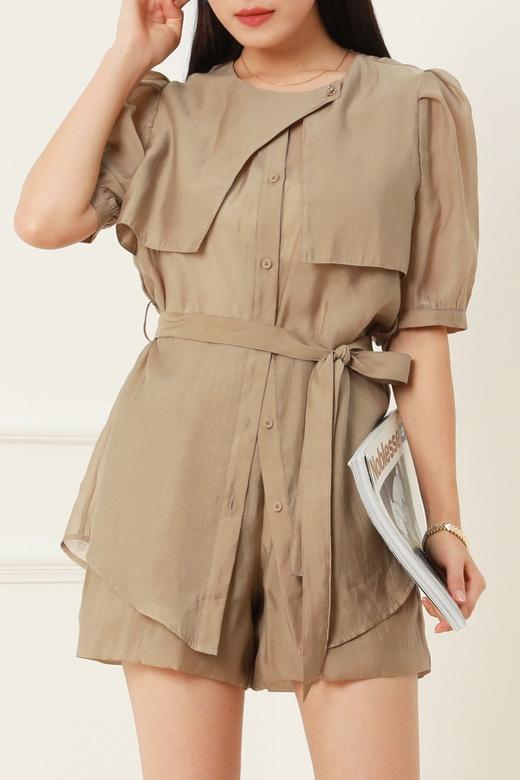 Le Malene 浅咖色清透衬衣套装 12836 商品图3