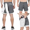 【可以挂毛巾的马拉松短裤！】秒干双层短裤！可插手机！可挂毛巾！多功能马拉松运动健身短裤! 夏季男运动短裤速干假两件健身裤子锻炼户外休闲裤五分裤-LC24AA01 商品缩略图4