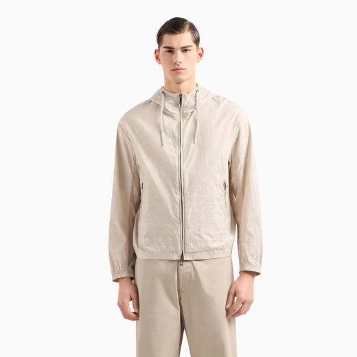 EMPORIO ARMANI 阿玛尼 男士常规版型连帽外套 米色 3D1BH4 1NNXZ 06G2 商品图1